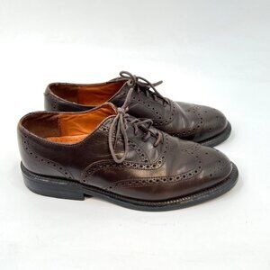 Vintage Outline Wingtip Leather Oxford Shoes